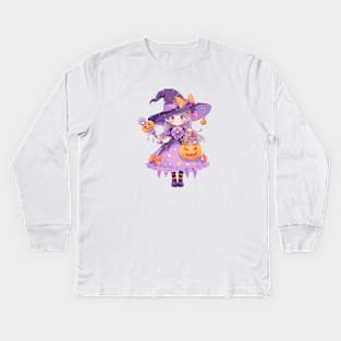 Witch Halloween Tee Kids Long Sleeve T-Shirt